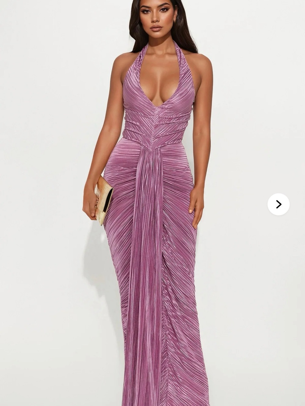 NWT My Moment Pleated Maxi Dress Mauve